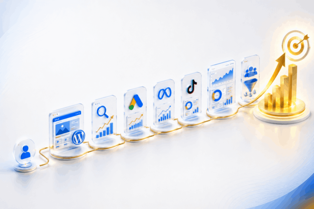 خدمات التسويق الرقمي من رصد رقمي تشمل تصميم مواقع ووردبريس و تحسين محركات البحث و إدارة الحملات الإعلانية و تحسين محركات البحث SEO .